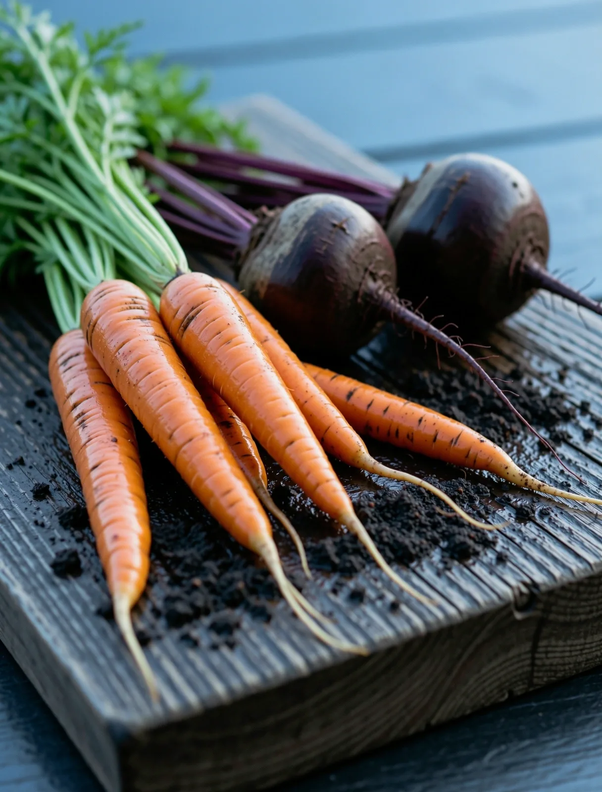 Raw heirloom vegetables showing natural textures